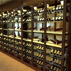 常温不锈钢展示葡萄酒架 白洋酒装饰酒柜定制