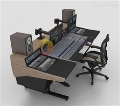 白色音频桌录音棚工作桌调音台控制台调音桌操作台录音棚编曲台