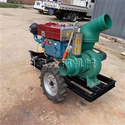 8寸柴油25马力抽水泵 排灌排水抽水泵 汽油手推离心泵