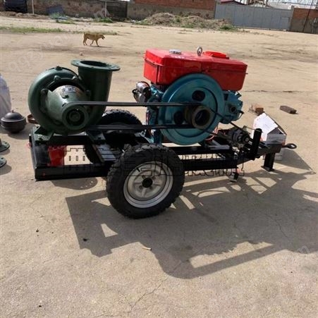 柴油机22马力带抽水泵 移动应急消防水泵 工地排污抽水泵