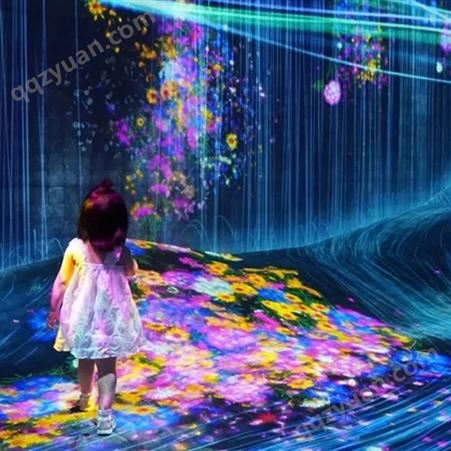 3D沉浸式投影设备 全景科幻空间 墙面地面投影动画效果