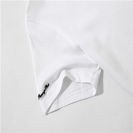 纯色圆领短袖 蚕丝棉T恤定制 圆领文化衫 上海夏季短袖供应