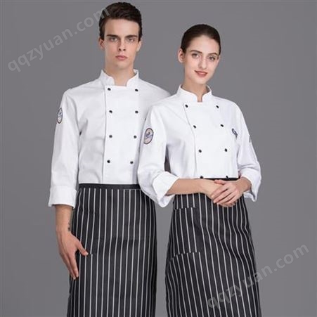 厨师工作服定制长短袖男女酒店餐厅食堂工服定做厂家 印绣logo
