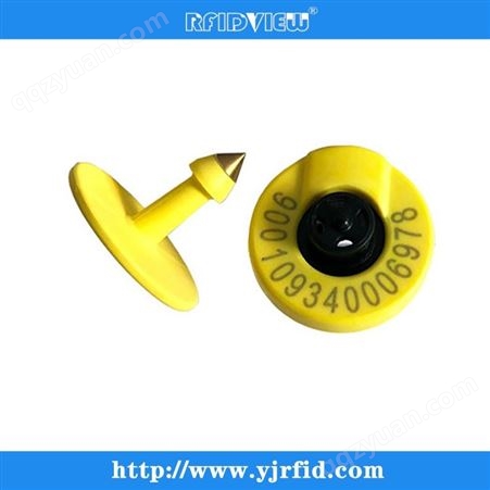 动物电子耳标 134.2KHZ(FDX低频耳标）圆形封口 RFIDVIEW-E01(FDX)