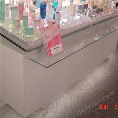 化妆品柜台展示柜玻璃 展柜玻璃加工定制