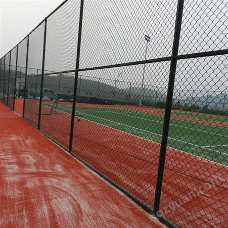 篮球场围网安全隔离铁丝网包塑勾花防护网墨绿色铁丝围网商际商贸