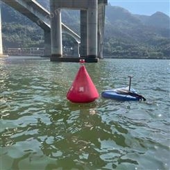 天蔚塑料浅滩锥形聚乙烯材质警示浮漂直径700900警戒浮标