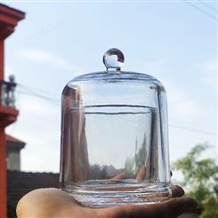金钟罩蜡烛杯 晶石香薰容器带 透明玻璃罩 蜡烛罐 蜡烛台