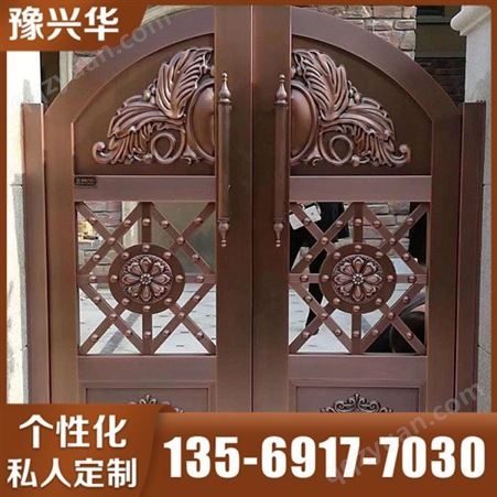 福建单扇铜门 家用铜门  造型美观