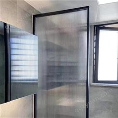 超透明长虹玻璃 家具装饰 极窄边框隔断 阳台卫生间推拉门定制 格美特