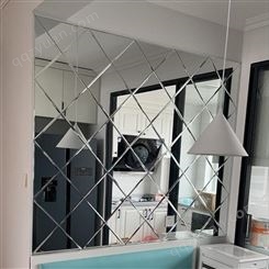 异形玻璃镜子加工定做 多种尺寸 拼接镜子 镜面背景墙
