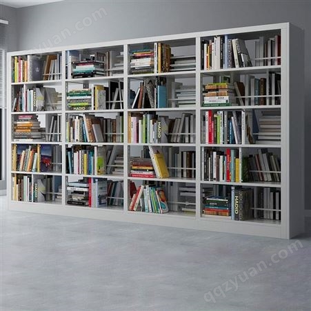学校图书室阅览书架 钢制组合架靠墙单双面六层五层工厂订做书柜